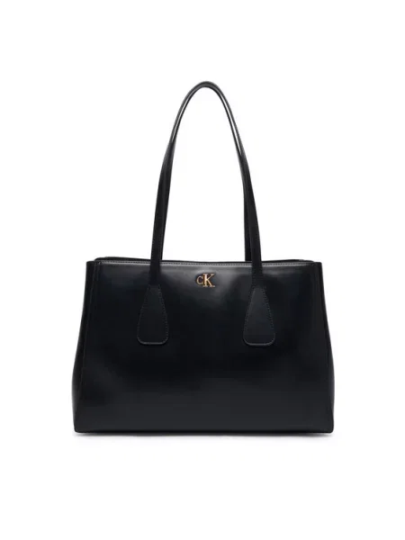 Calvin Klein Μεγάλη τσάντα Monogram Logo Business Tote' μαύρο