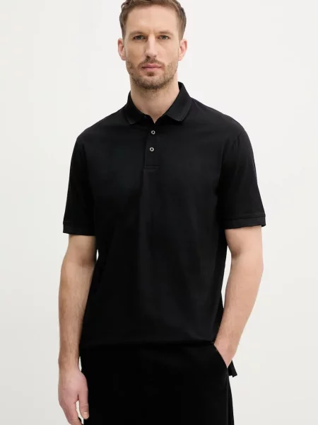 Armani Exchange polo de barbati neted negru