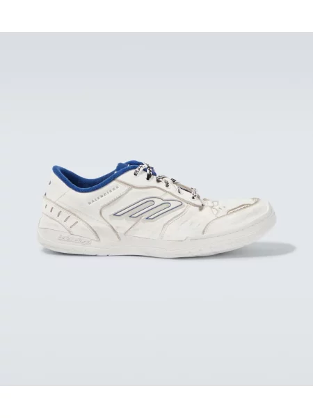 Kožené obnosené tenisky Balenciaga biela