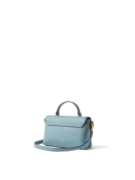 Torebka Furla skórzana niebieska