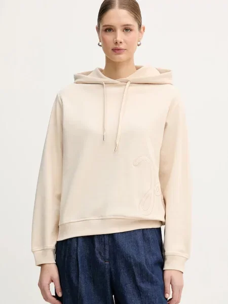 Joop! bluză cu glugă cu imprimeu bej