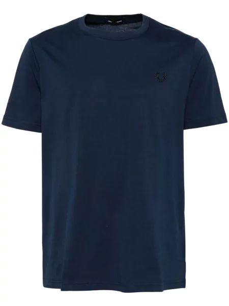 Tricou Fred Perry cu decolteu rotund albastru