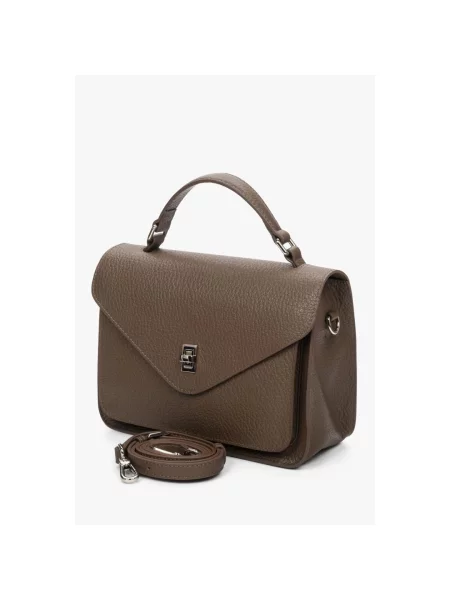 Сумка-портфель шкіряна темно-коричнева Estro коричневий