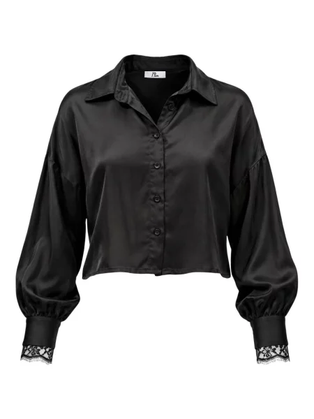 Cămașă I Am din satin negru