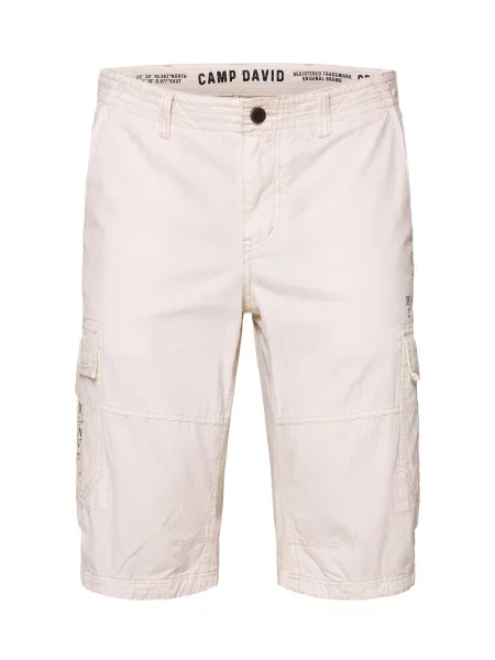 CAMP DAVID Cargo hlače sivkasto bež crna