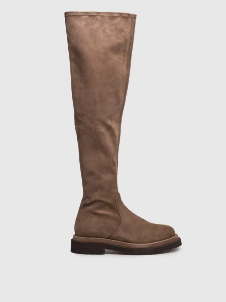 Замшеві ботфорти Brunello Cucinelli коричневі