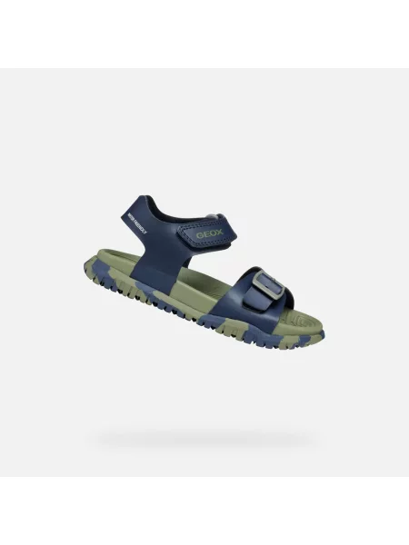 Sandały GEOX SANDAL FUSBETTO BO Zielony niebieskie