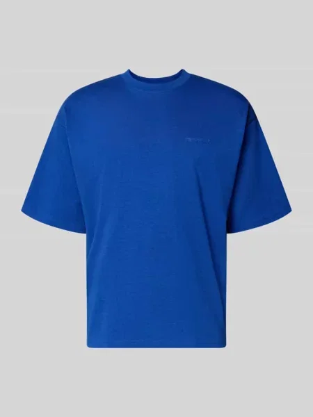Oversized t-shirt z logo Review niebieska