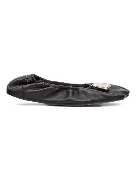 Balerinki Mm6 Maison Margiela skórzane czarne