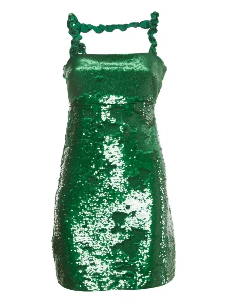 Rochie mini Ganni de costum verde