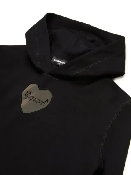 Bluza z kapturem dziecięca Dsquared2 czarna