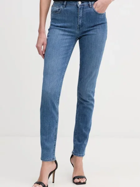 Trussardi jeansy skinny niebieskie