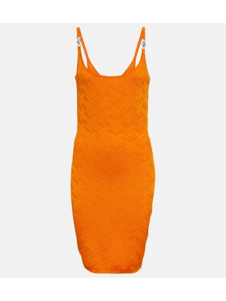 Rochie Versace din jacard portocaliu