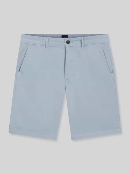 Szorty chinosy o kroju slim fit z mieszanka bawełny model CHINO-SLIM-SHORTS' Boss Orange niebieskie