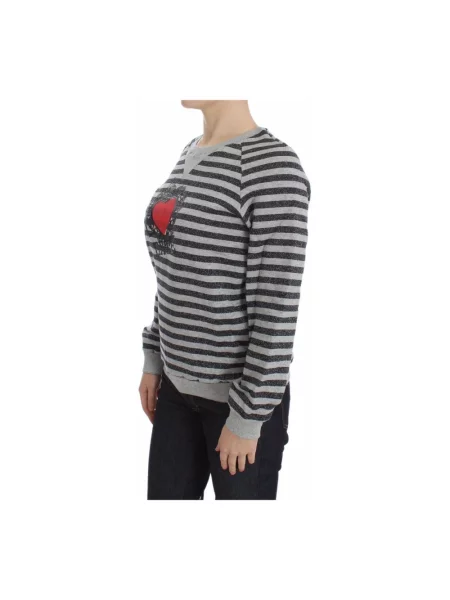 Bluza Exte z okrągłym dekoltem szara