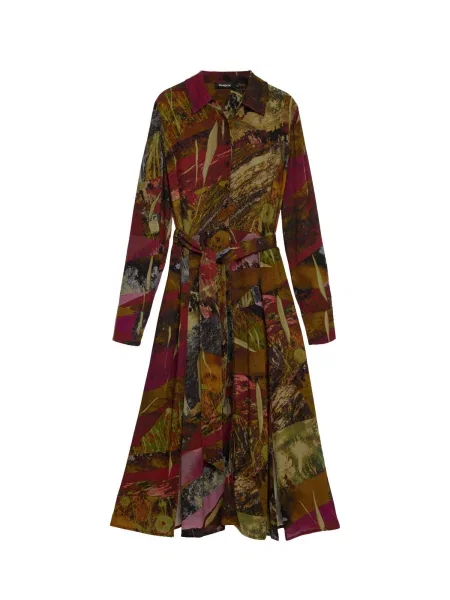 Desigual Rochie oliv / roșu bordeaux negru