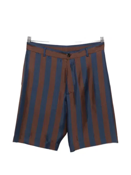 Pantaloni scurți Fendi de mătase albastru