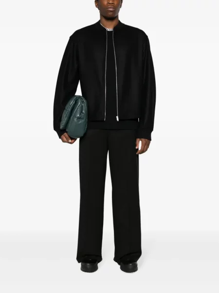 Vilnonė apykaklė bomber striukė Jil Sander juoda