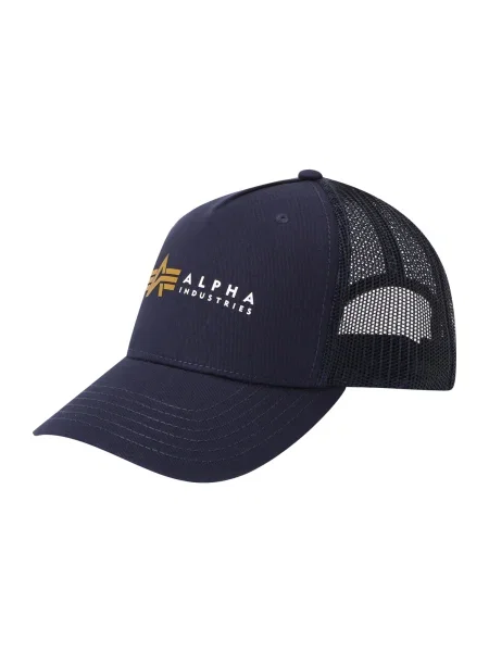 Pánská kšiltovka Alpha Industries Label Trucker rep.blue modrá