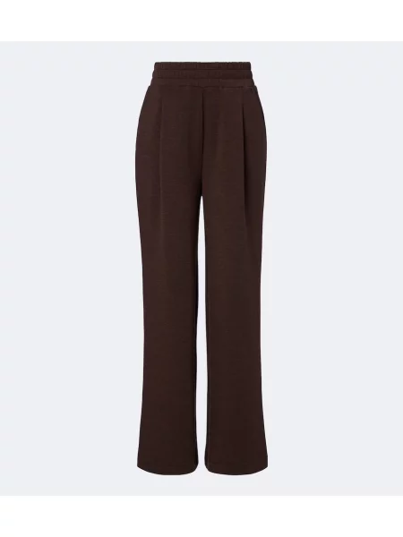 Pantaloni sport Varley din jerseu maro