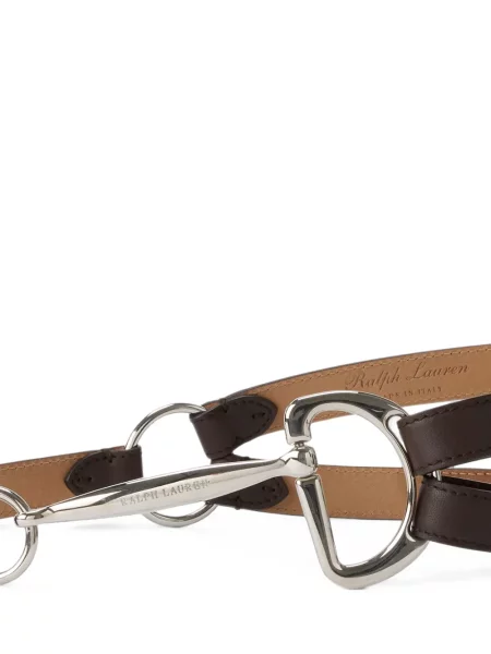 Cu centură curea Ralph Lauren Collection din piele maro