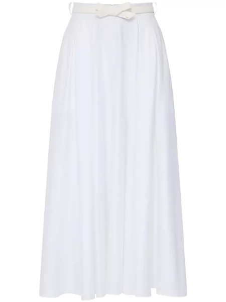 Fustă Elisabetta Franchi din satin alb