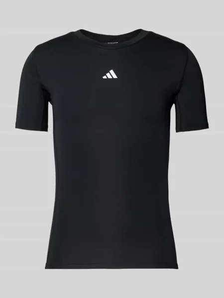 Adidas Performance t-shirt treningowy Techfit gładki czarny