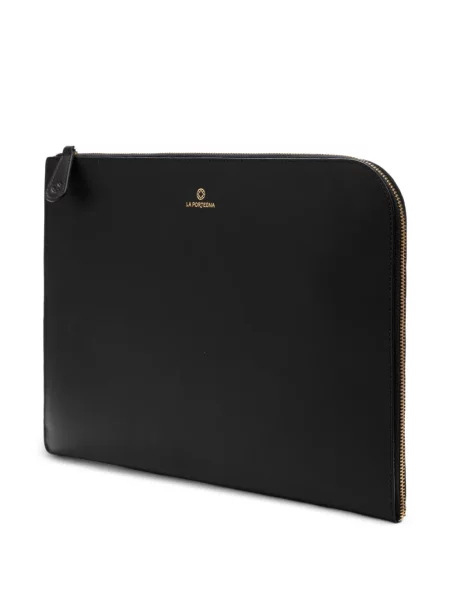 Kožená taška na notebook La Portegna černá