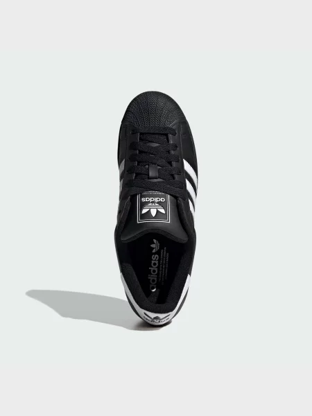 Кожаные кроссовки Adidas Superstar черные