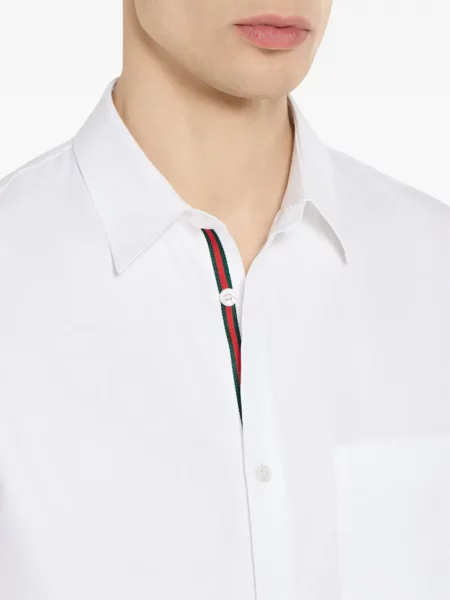 Cămașă Gucci din jacard alb