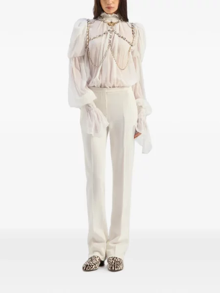 Pantaloni Genny alb