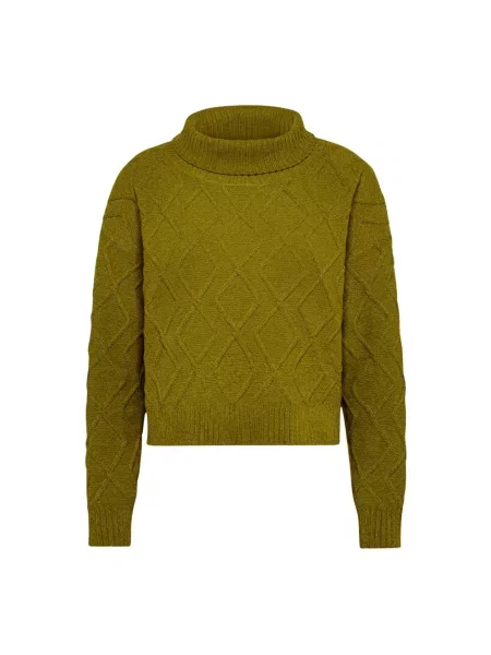 Aksamitny sweter Rrd żółty