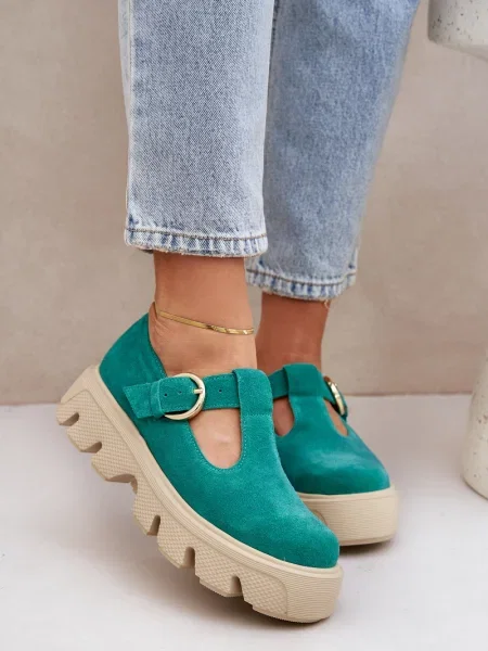 Semišové poltopánky Zazoo s prackou