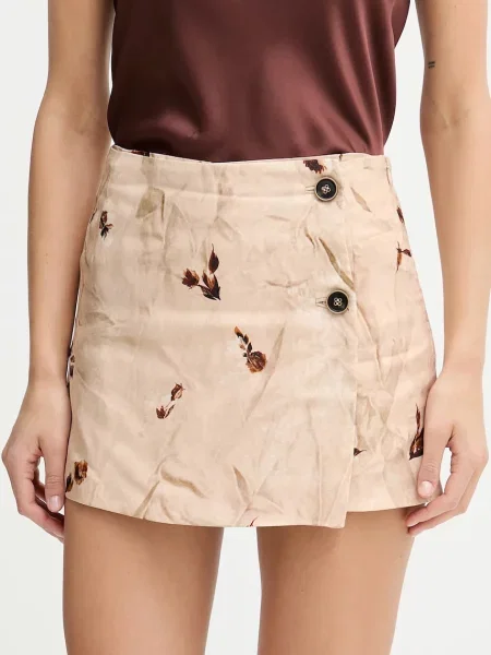 Silvian Heach fustă pantaloni LONIA bej