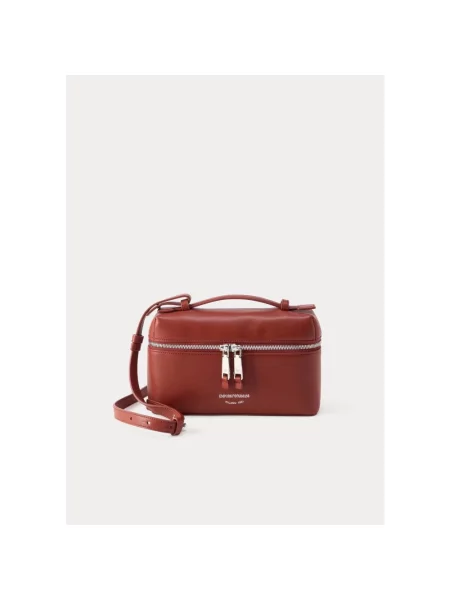 Emporio Armani torebka crossbody skórzana czerwona