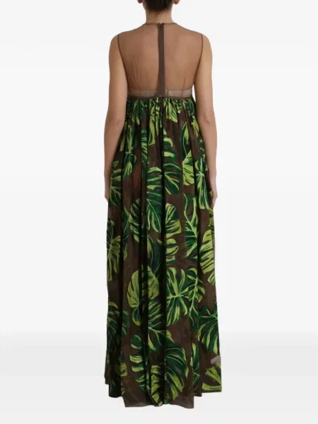 Rochie maxi Dolce & Gabbana cu imagine maro