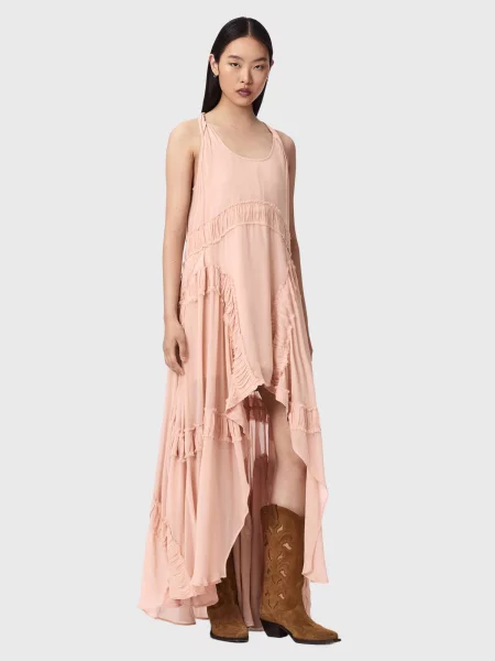 AllSaints Rochie DORINA pastel roz