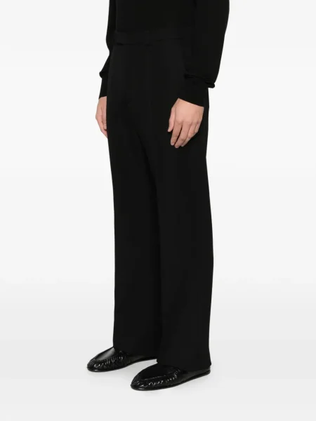 Pantaloni Valentino Garavani de mătase negru