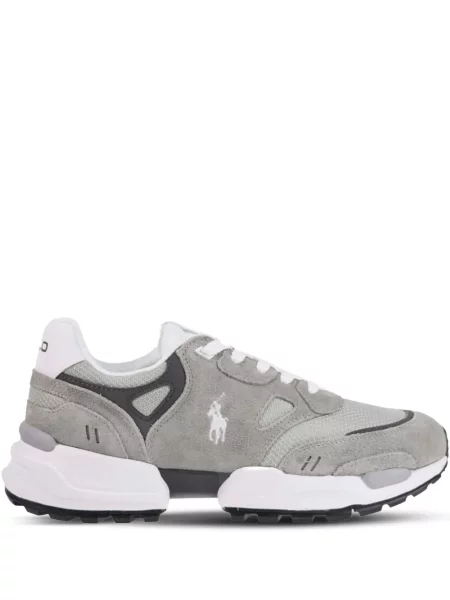 Kožené slip on tenisky Polo Ralph Lauren hnědé