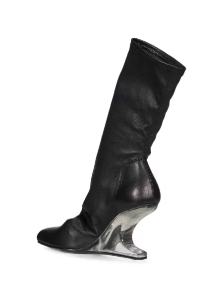 Botine Rick Owens Lilies cu pană negru