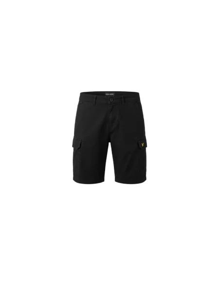 Krótkie szorty cargo Lyle & Scott czarne
