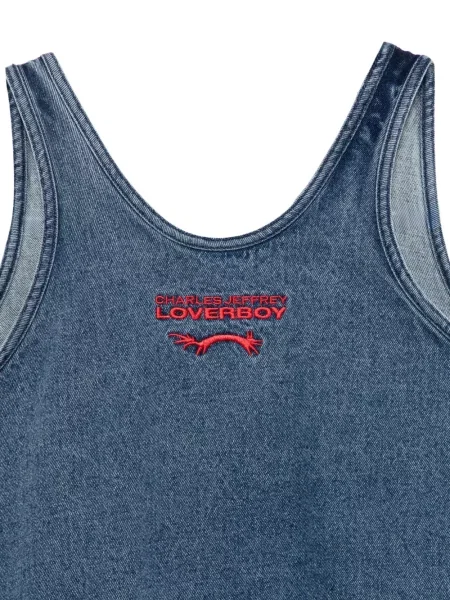 Αμάνικη τζιν φόρεμα Charles Jeffrey Loverboy μπλε