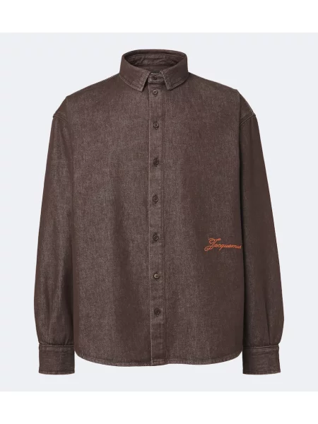 Cămașă de blugi Jacquemus maro