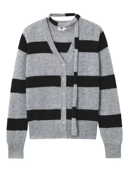 Cardigan B+ab cu dungi gri