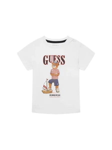 Guess Majica Regular Fit bela