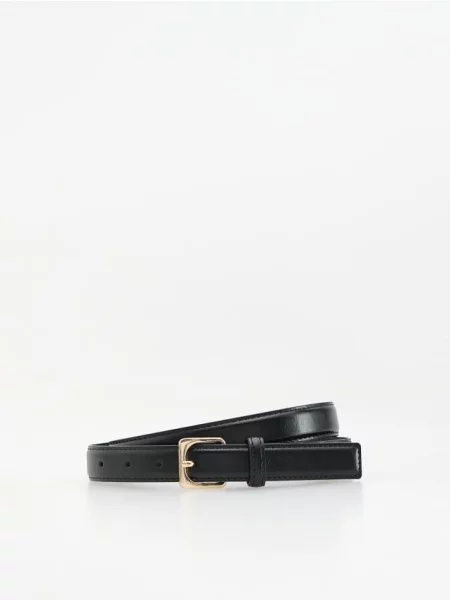 Reserved Curea din piele cu cataramă negru