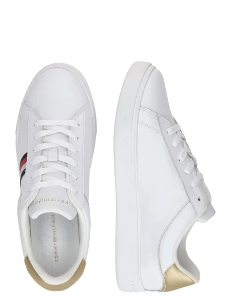 Tommy Hilfiger De piele sneakers alb