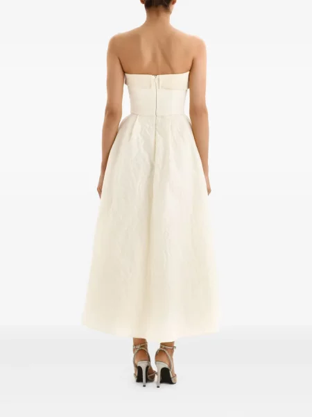 Rochie midi Post Meridiem din satin până la genunchi de costum