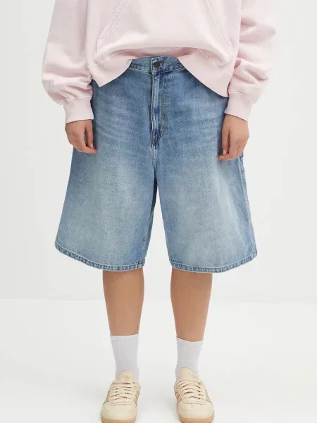Τζιν σορτς Carhartt WIP Brandon Single Knee Short μπλε