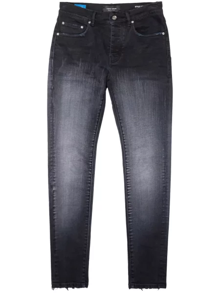 Blugi skinny Purple Brand cu gradient skinny fit negru